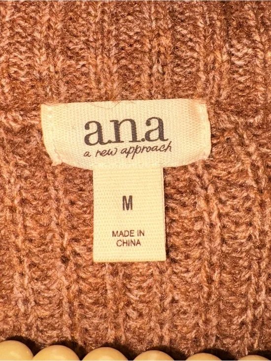 Cozy Brown Cable-Knit Turtleneck Sweater with Fringe Sleeve Detail - Picture 2 of 6